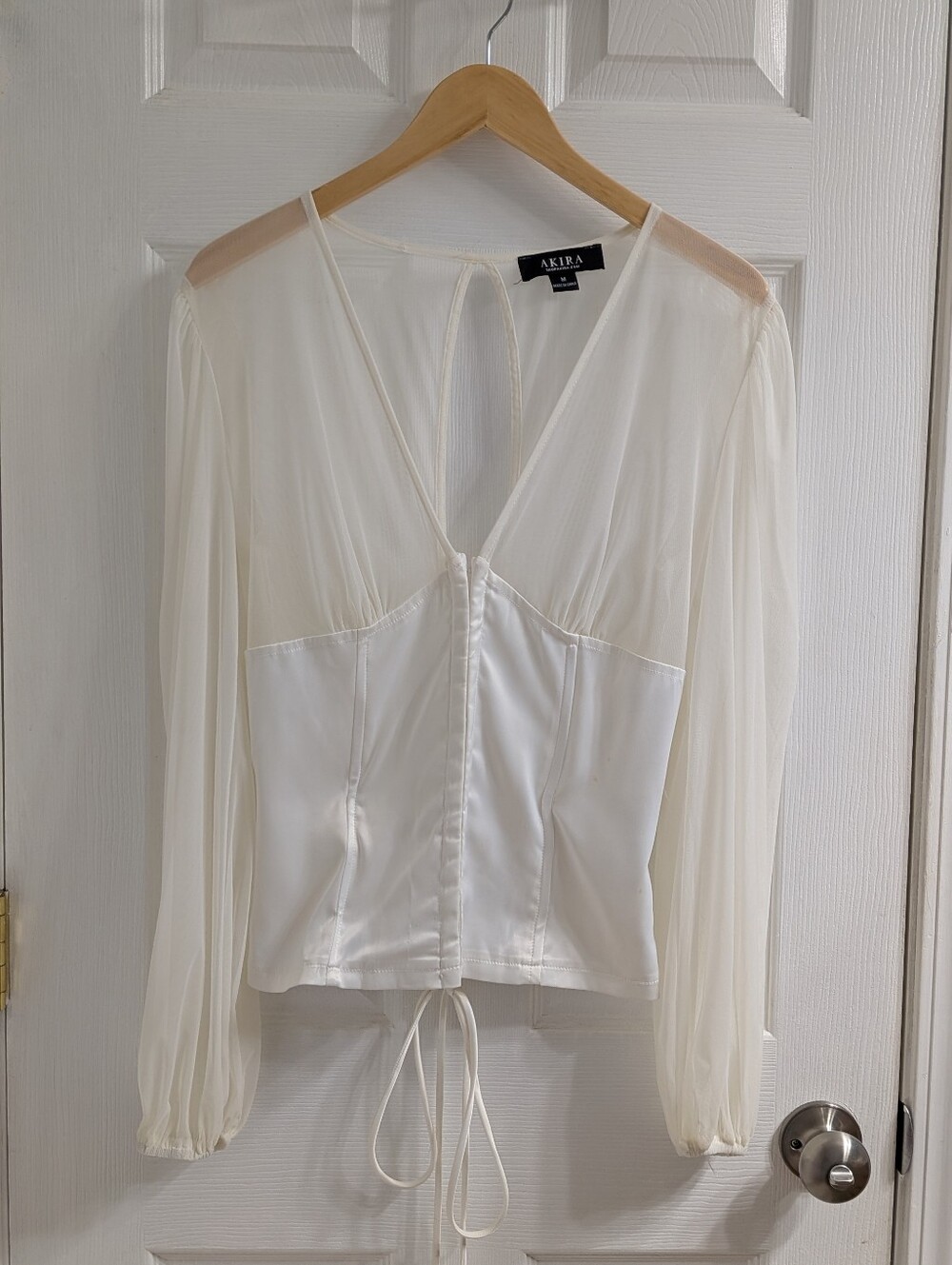 Akira Blouse Med EUC Festival Boho Renaissance‎ Hippie Fairy Corset adjustable